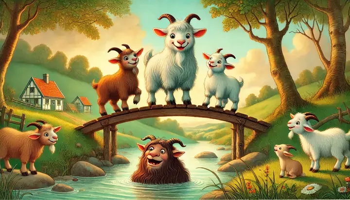 The Three Billy Goats Gruff – Text and Tale by Asbjørnsen and Moe 🐐🐐🐐